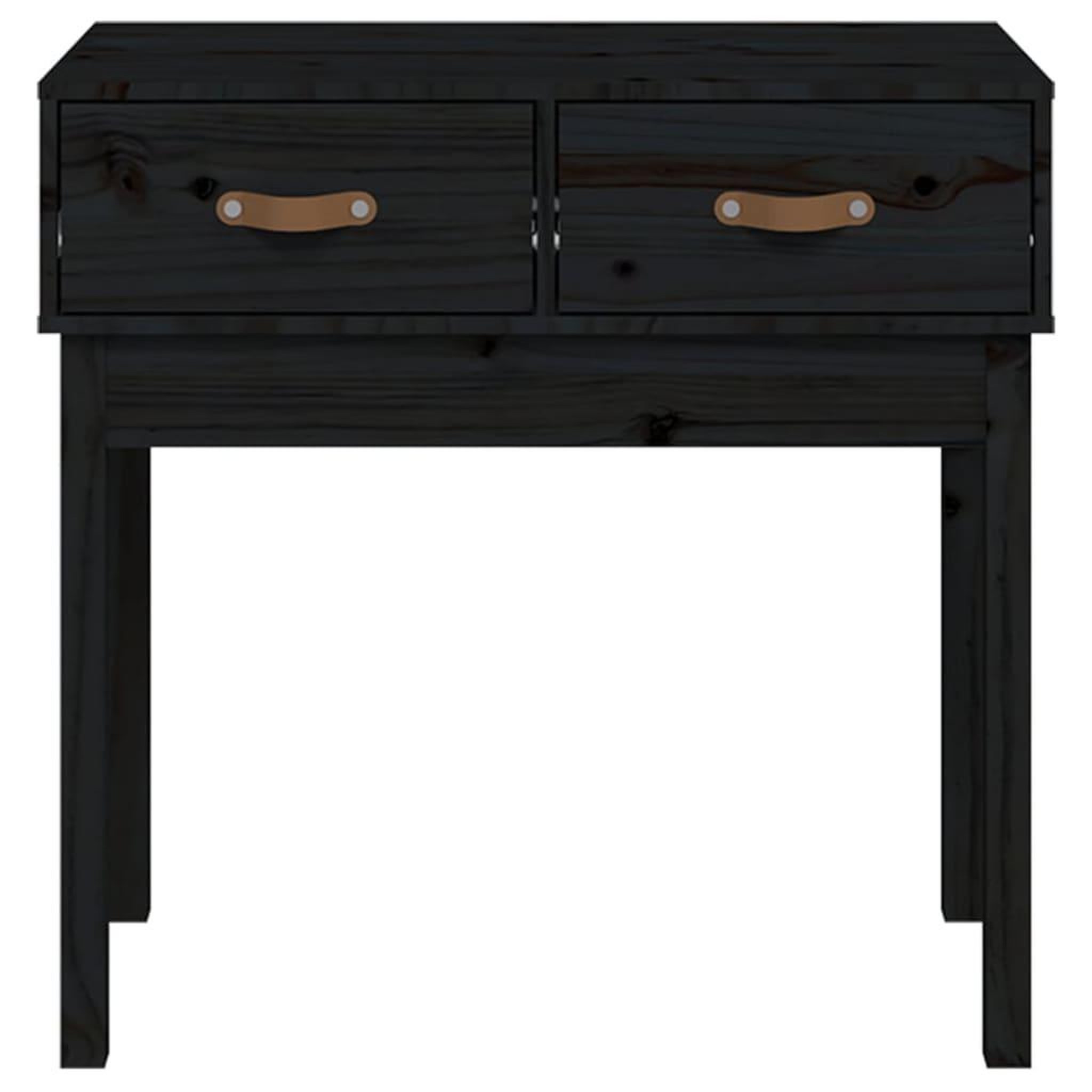 Voir la diapositive 3 : VIDAXL Table console Noir 76,5x40x75 cm Bois massif de pin