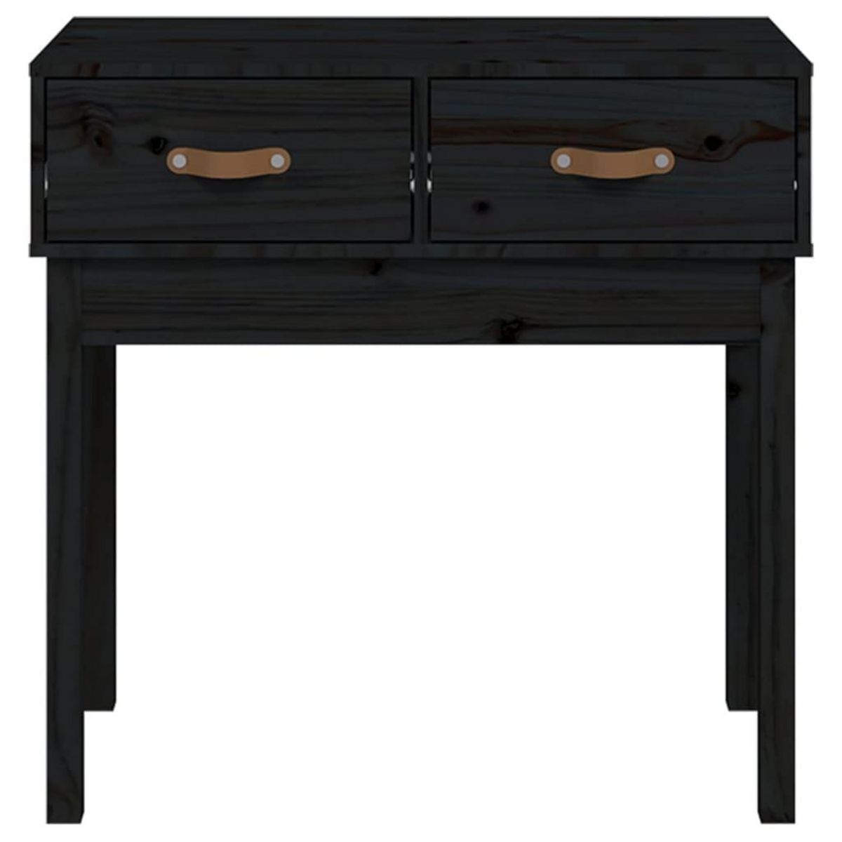 VIDAXL Table console Noir 76,5x40x75 cm Bois massif de pin