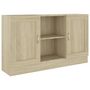 Voir la diapositive 2 : VIDAXL Buffet Chene sonoma 120x30,5x70 cm Bois d'ingenierie