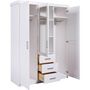 Voir la diapositive 7 : Armoire en  pin massif  3 tiroirs 3 portes +  miroir L140cm  GERALD