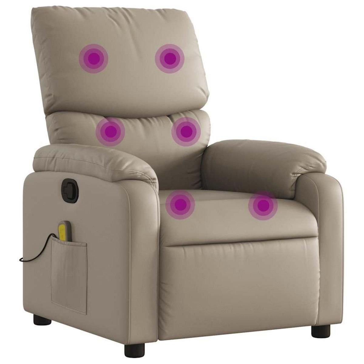 VIDAXL Fauteuil de massage inclinable Cappuccino Similicuir