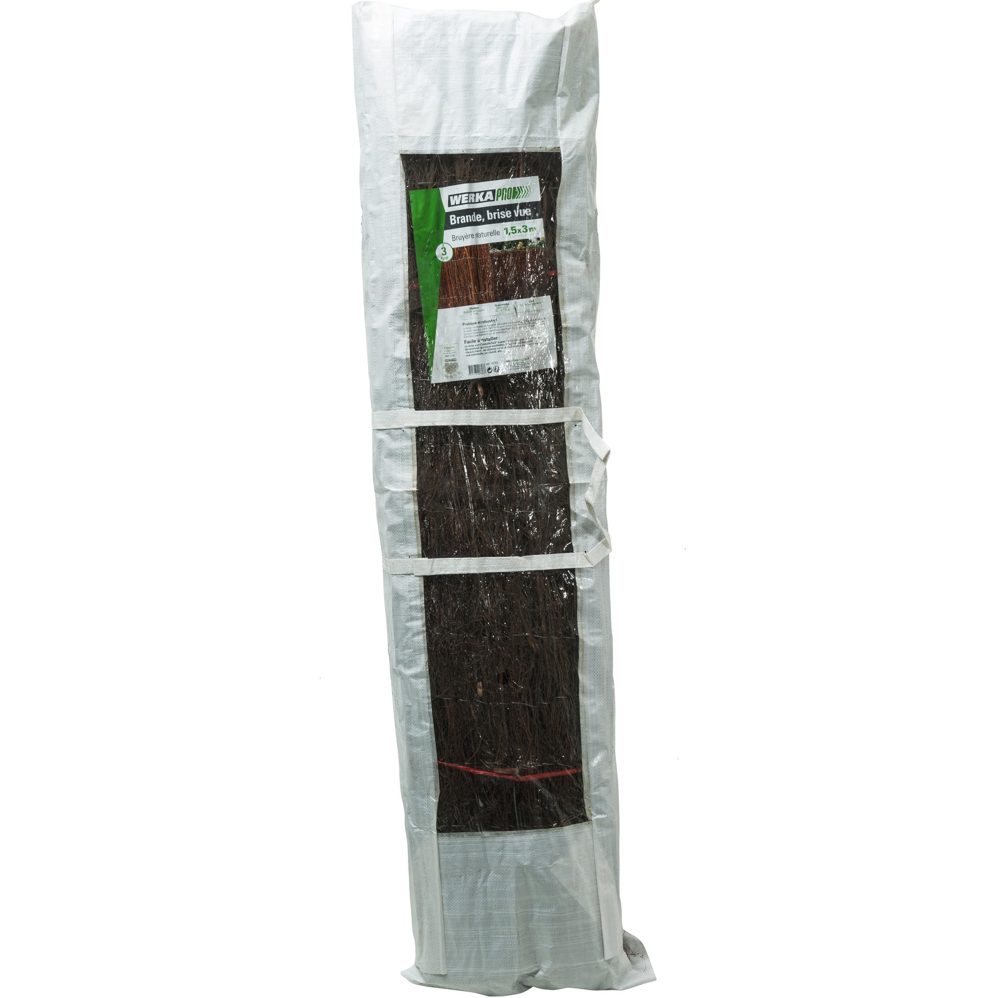 Voir la diapositive 5 :  Brise vue brande de bruyère 3000g/m2  1,5x3m  WERKA PRO