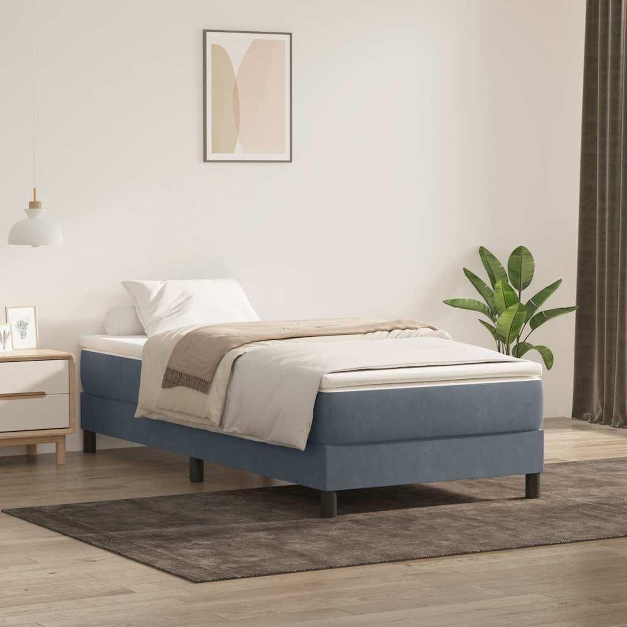 VIDAXL Sommier a lattes de lit sans matelas gris fonce 100x220cm