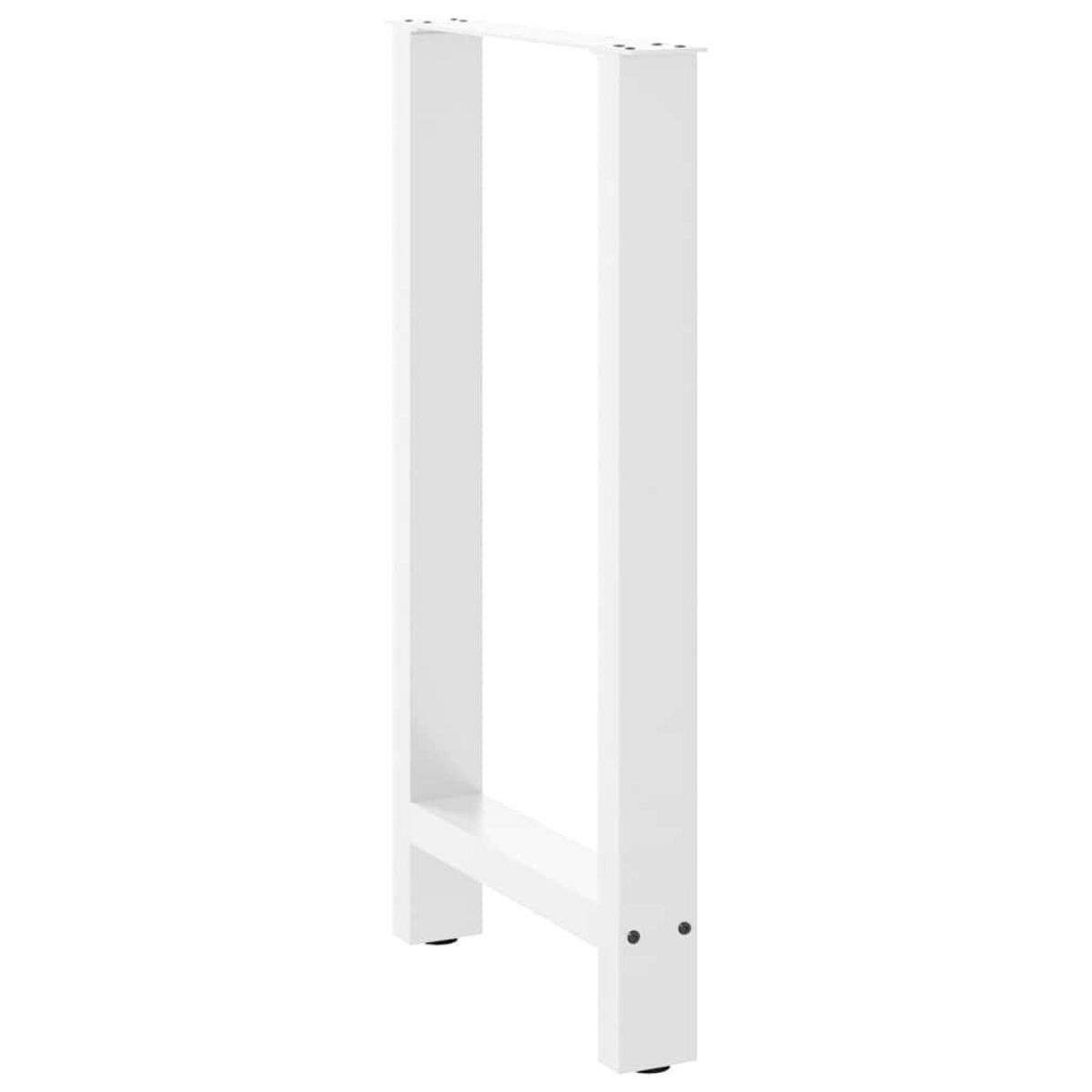 VIDAXL Pieds de table basse blanc 2 pcs 40x(90-91) cm acier