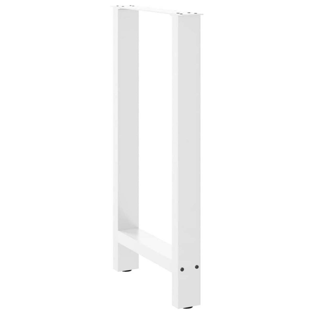 VIDAXL Pieds de table basse blanc 2 pcs 40x(90-91) cm acier