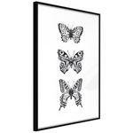 Paris Prix Affiche Murale Encadrée  Butterfly Collection III. Coloris disponibles : Jaune, Noir