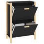 Voir la diapositive 5 : VIDAXL Armoire a chaussures Noir 57,5x33x80 cm Bois d'ingenierie