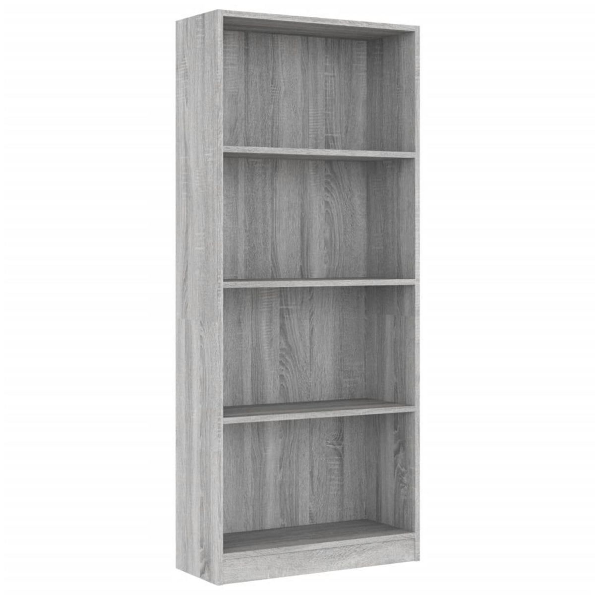 VIDAXL Bibliotheque 4 niveaux Sonoma gris 60x24x142 cm