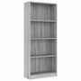 Voir la diapositive 2 : VIDAXL Bibliotheque 4 niveaux Sonoma gris 60x24x142 cm