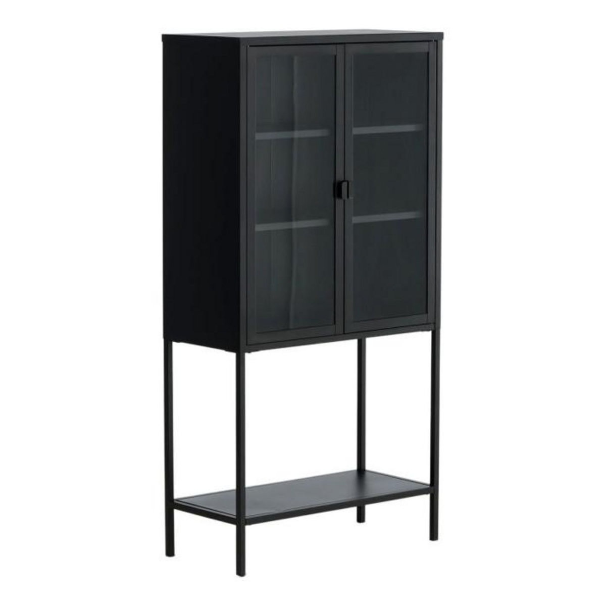 Paris Prix Vitrine 2 Portes en Verre  Misha  150cm Noir