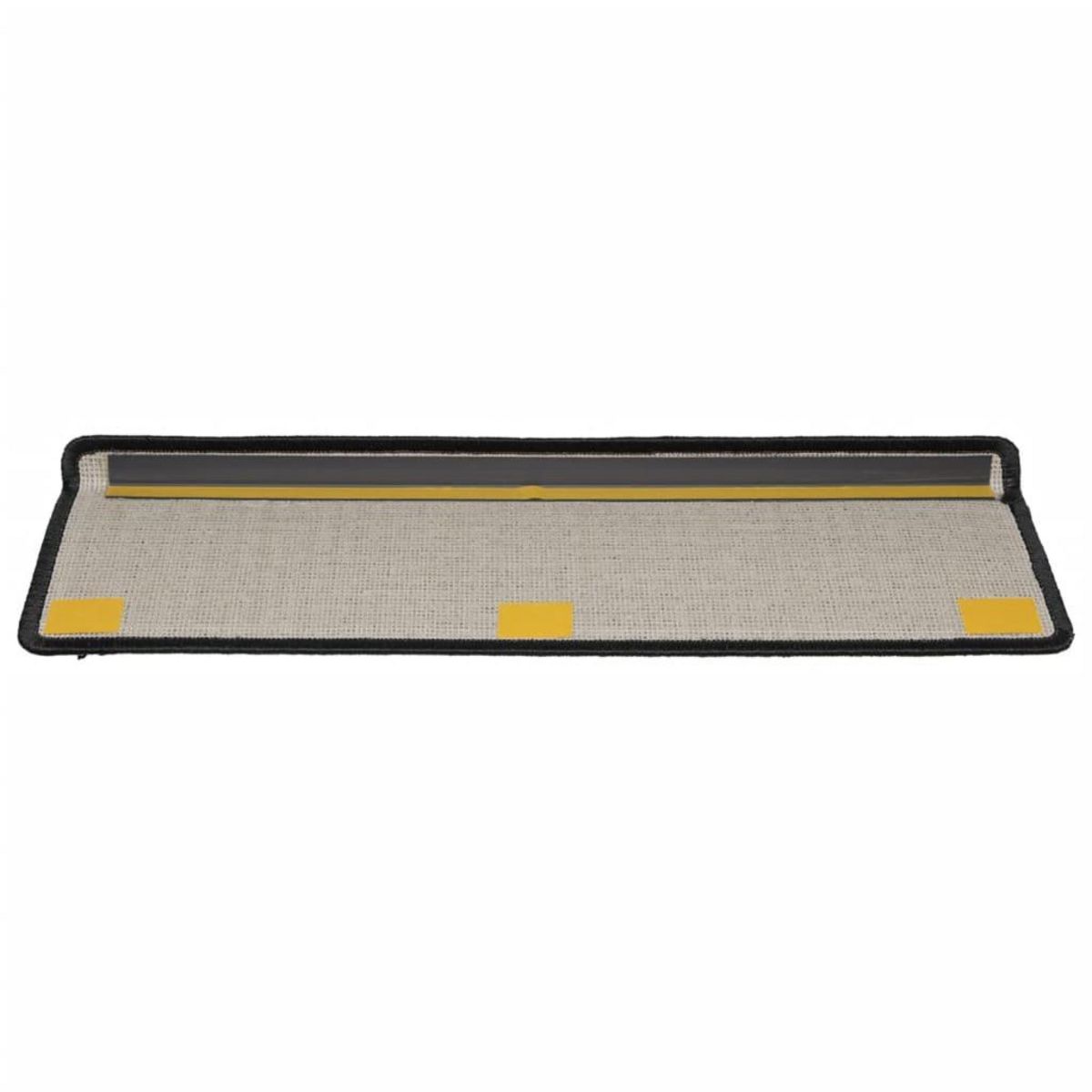 VIDAXL Tapis d'escalier 15 pcs 65x21x4 cm Noir