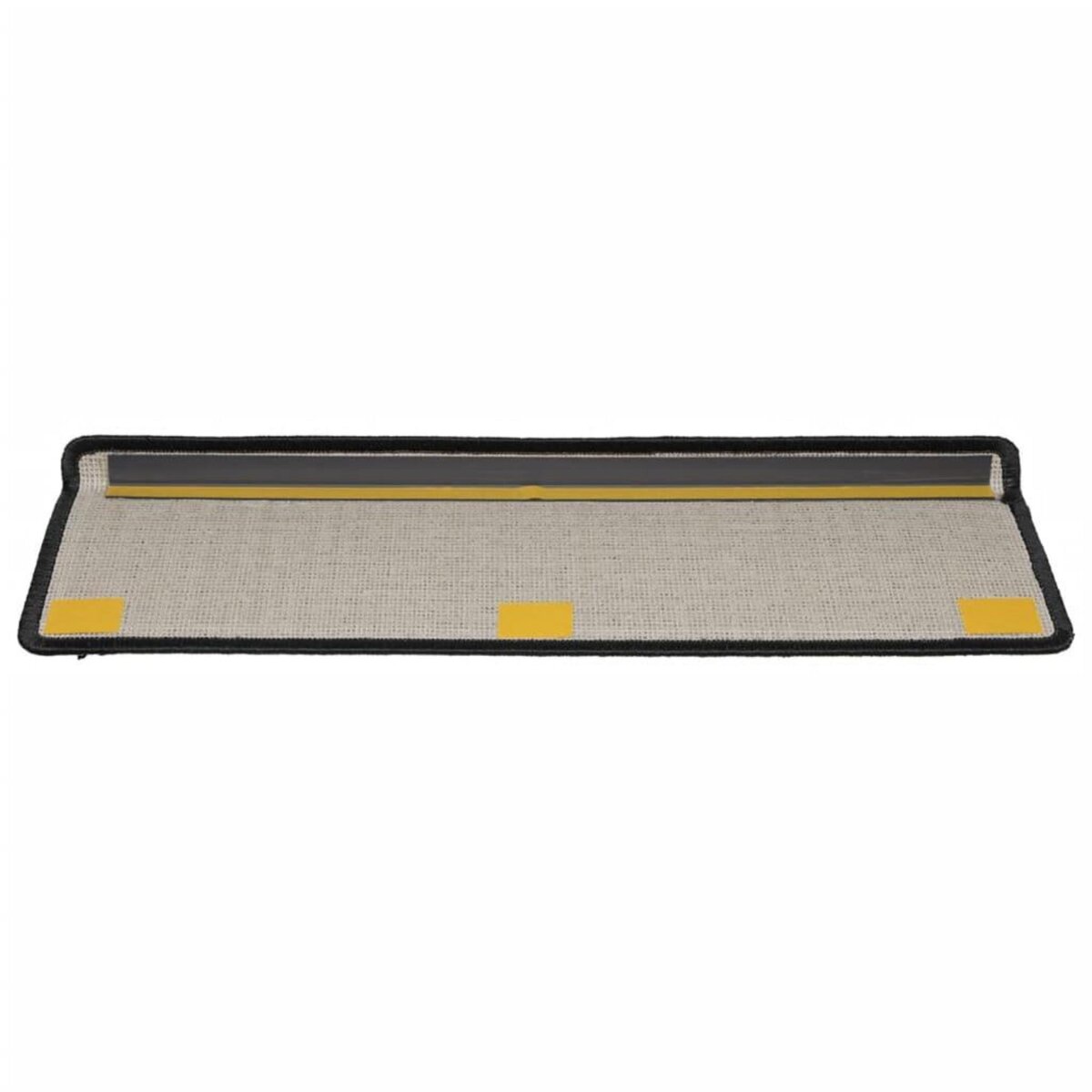 VIDAXL Tapis d'escalier 15 pcs 65x21x4 cm Noir