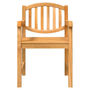Voir la diapositive 4 : VIDAXL Chaises de jardin lot de 8 58x59x88 cm bois massif de teck