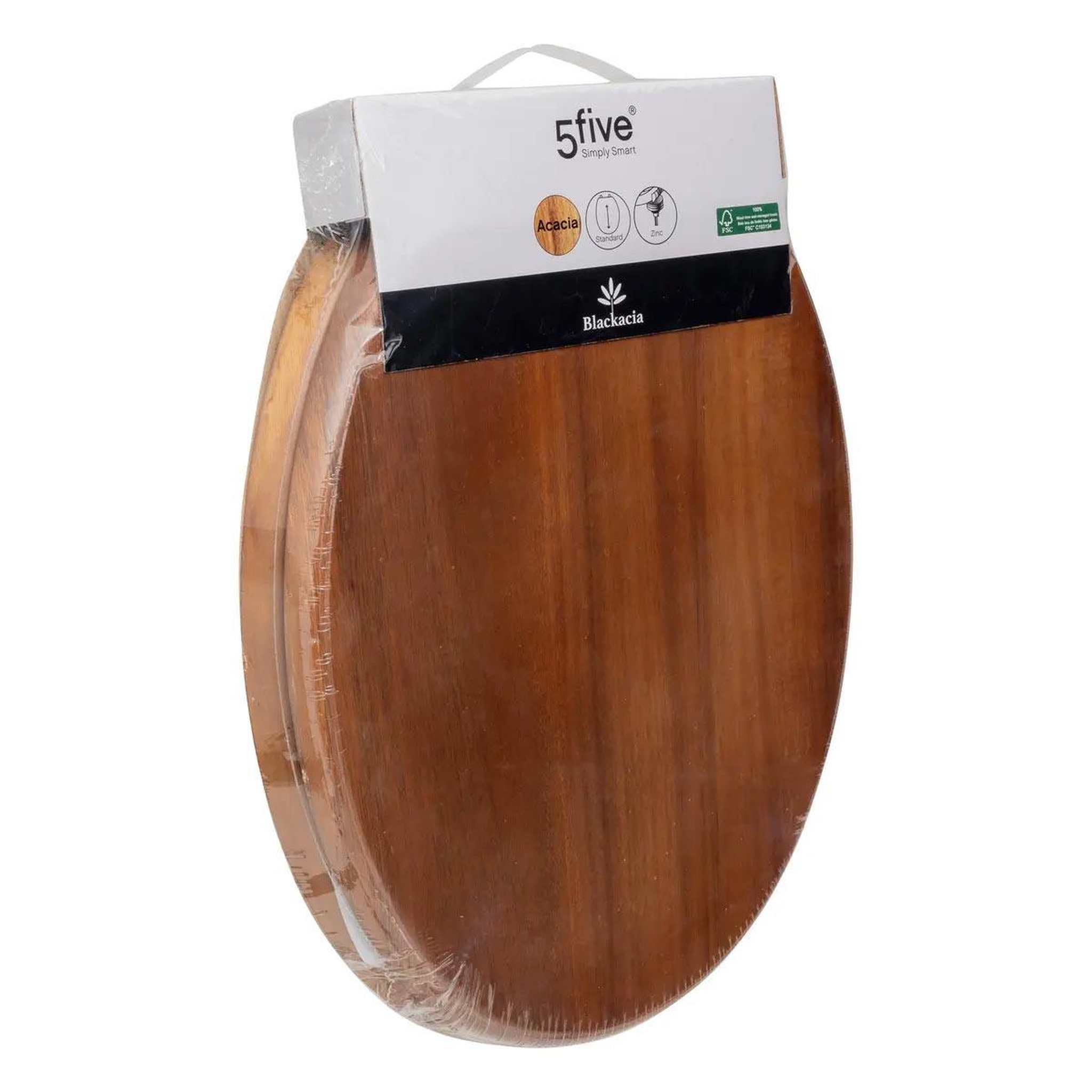 Voir la diapositive 5 : FIVE Abattant wc en bois  acacia  46cm naturel
