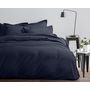 Voir la diapositive 2 : Home collection Drap housse 100%satin de coton 70 fils -indigo