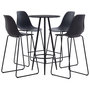Voir la diapositive 1 : VIDAXL Ensemble de bar 5 pcs Plastique Noir