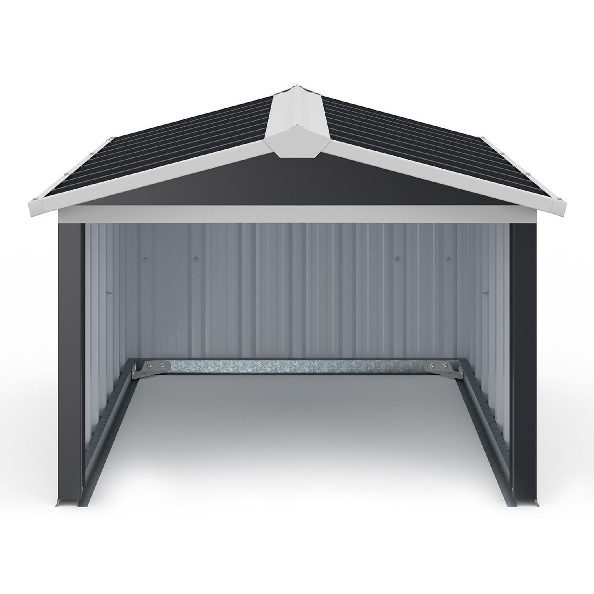 Voir la diapositive 3 : ID MARKET Garage pour robot tondeuse toit à 2 pentes métal gris anthracite 86 x 98 x 62 cm