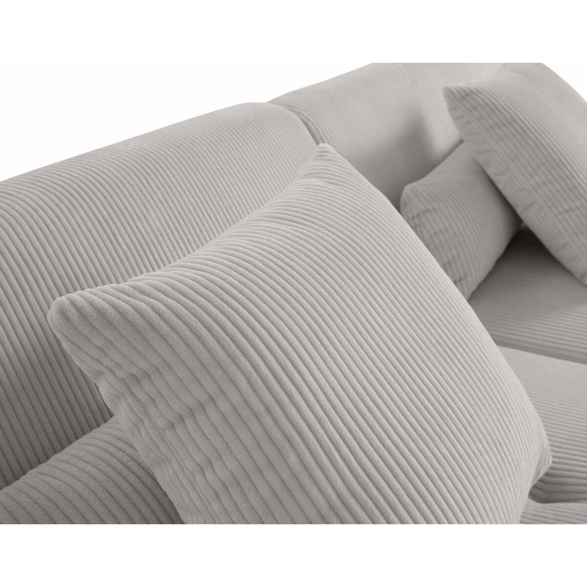 LISA DESIGN Onyx - canapé modulable d'angle droit - 5 places - en velours côtelé