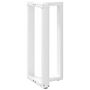 Voir la diapositive 4 : VIDAXL Pieds de table de bar forme de T 2 pcs blanc 50x35x(90-91) cm