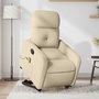 Voir la diapositive 1 : VIDAXL Fauteuil inclinable de massage Creme Tissu