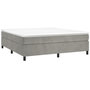 Voir la diapositive 3 : VIDAXL Cadre de lit sans matelas gris clair 200x200 cm velours