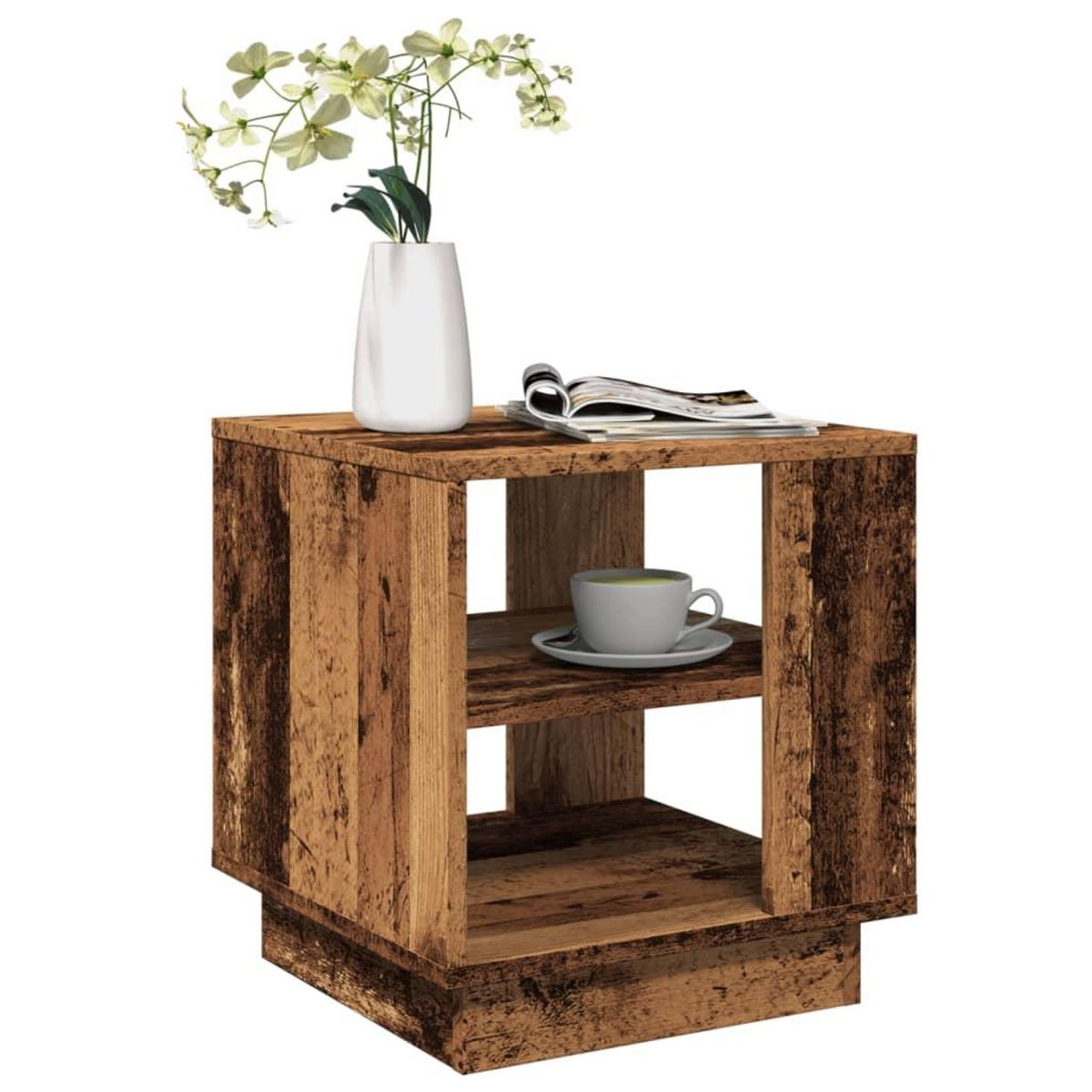 VIDAXL Table basse vieux bois 40x40x43 cm bois d'ingenierie