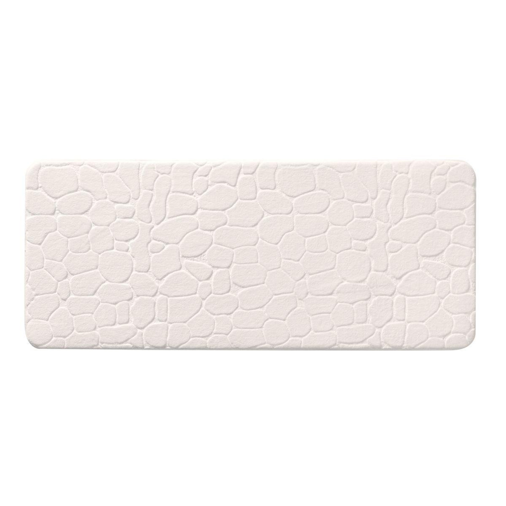 Douceur d'Intérieur Tapis de bain  ricochet  50x120cm blanc