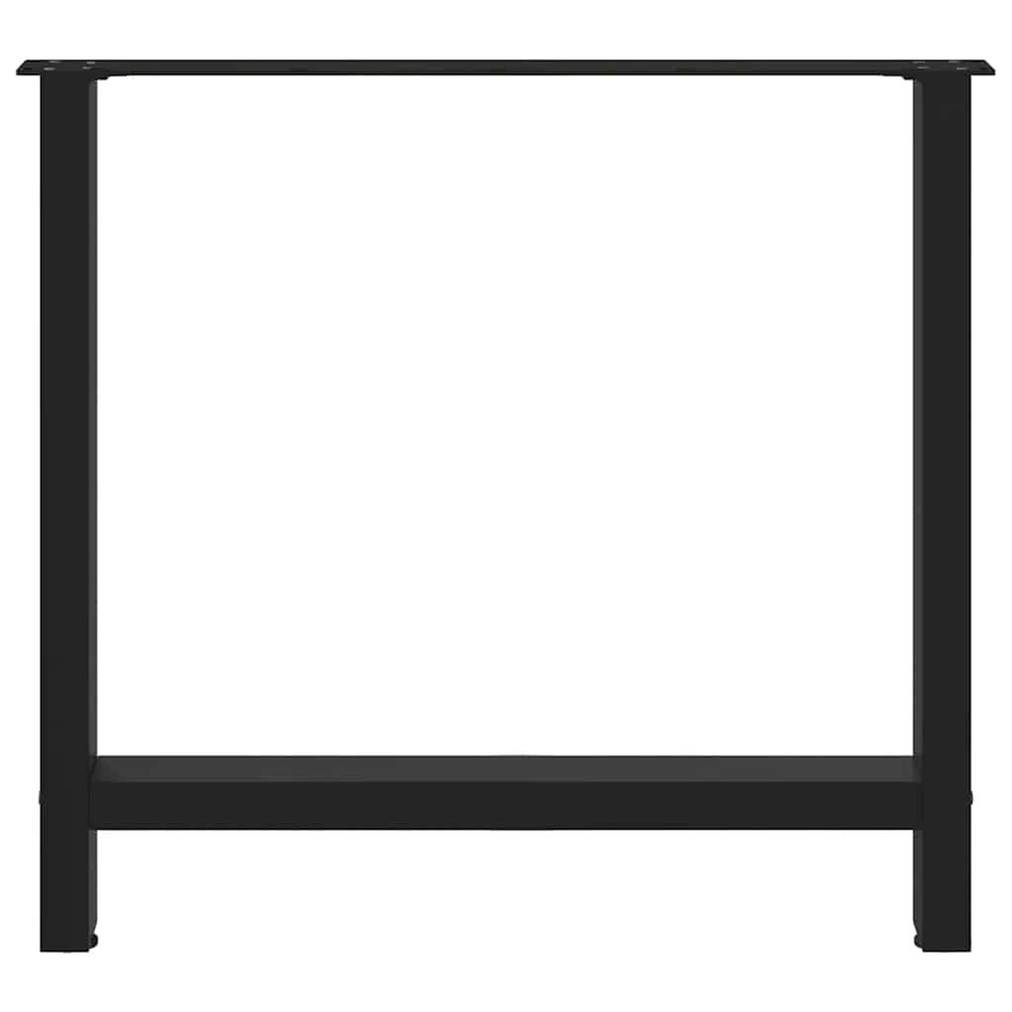 Voir la diapositive 5 : VIDAXL Pieds de table basse noir 2 pcs 70x(72-73) cm acier