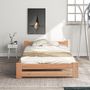 Voir la diapositive 4 : MERAX Lit simple 90x200cm bois coloris naturel