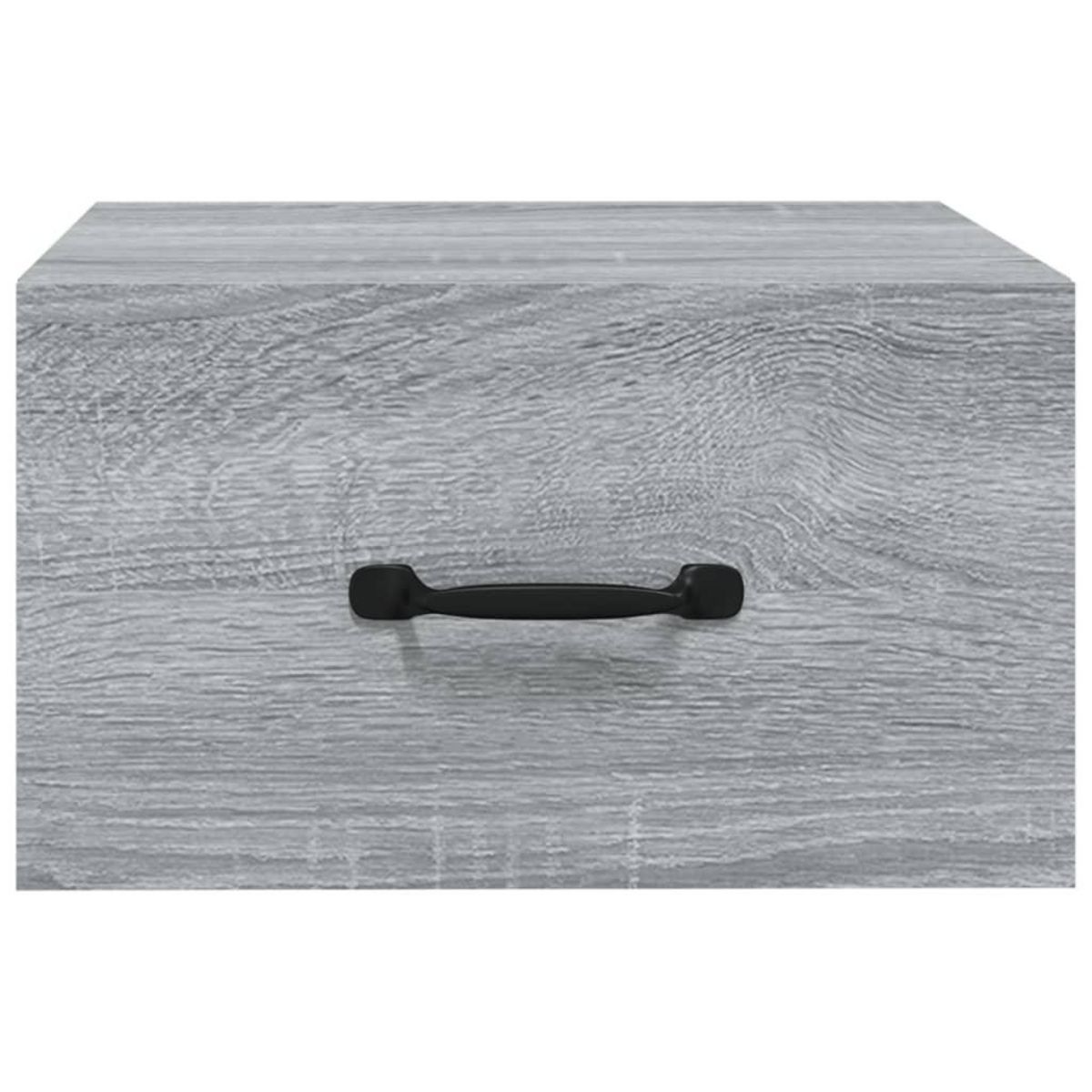 VIDAXL Table de chevet murale Sonoma gris 35x35x20 cm