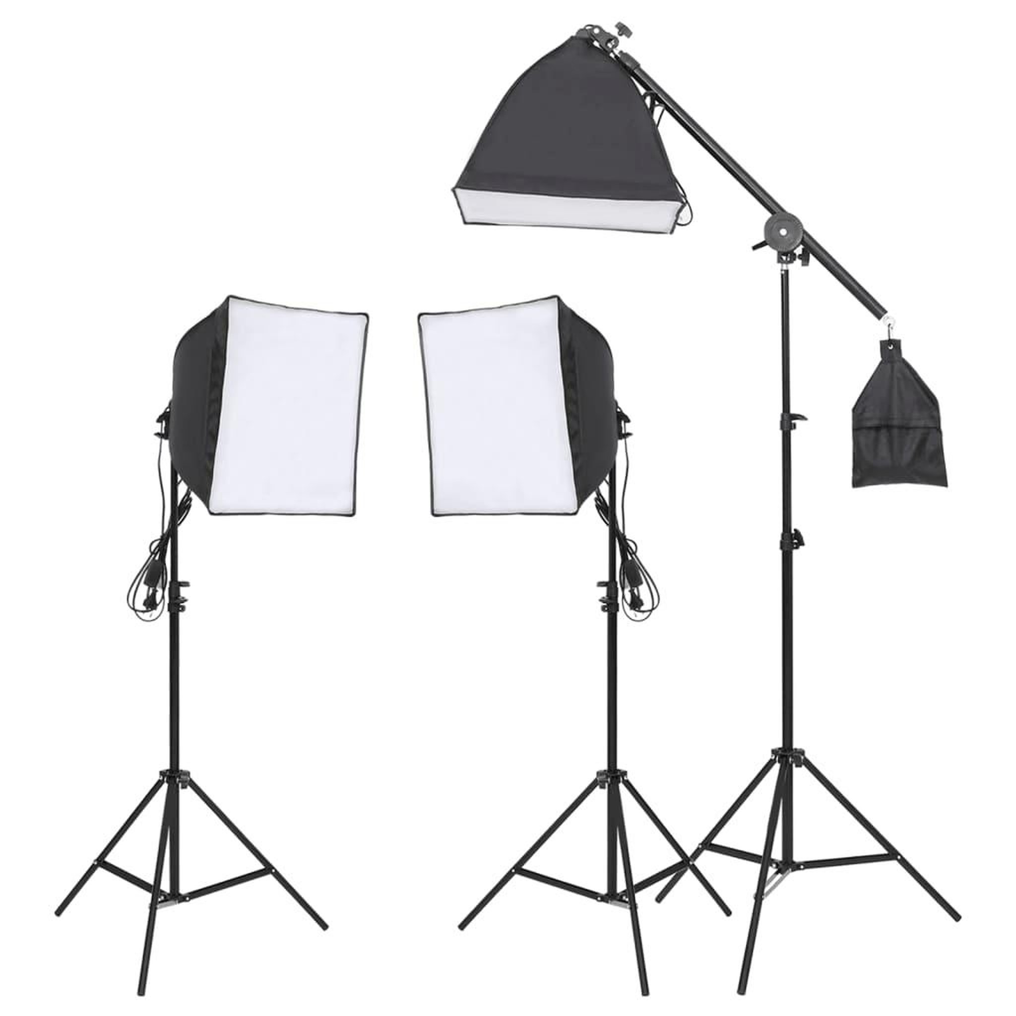 VIDAXL Kit d'eclairage de studio avec trepied et boîte a lumiere
