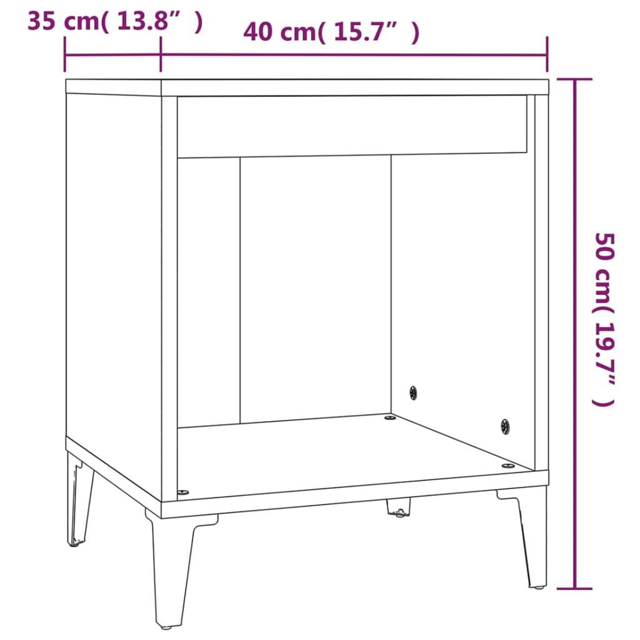 Voir la diapositive 6 : VIDAXL Tables de chevet 2 pcs Chene sonoma 40x35x50 cm