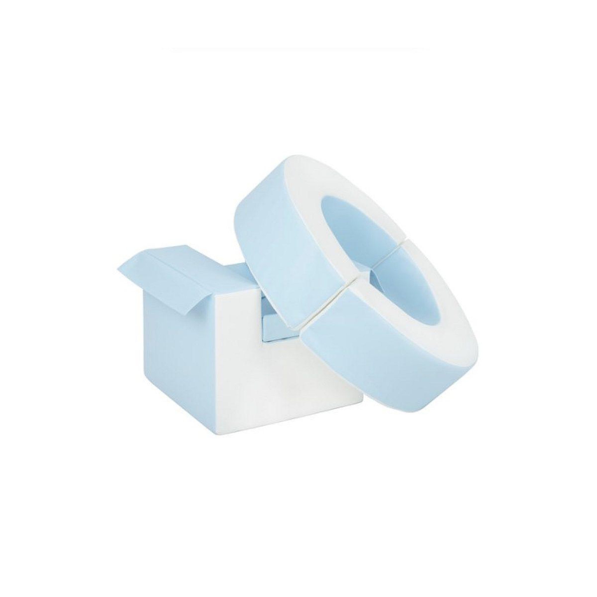 Voir la diapositive 2 : VELINDA Ensemble de cerceaux 3 blocs blanc bleu pastel