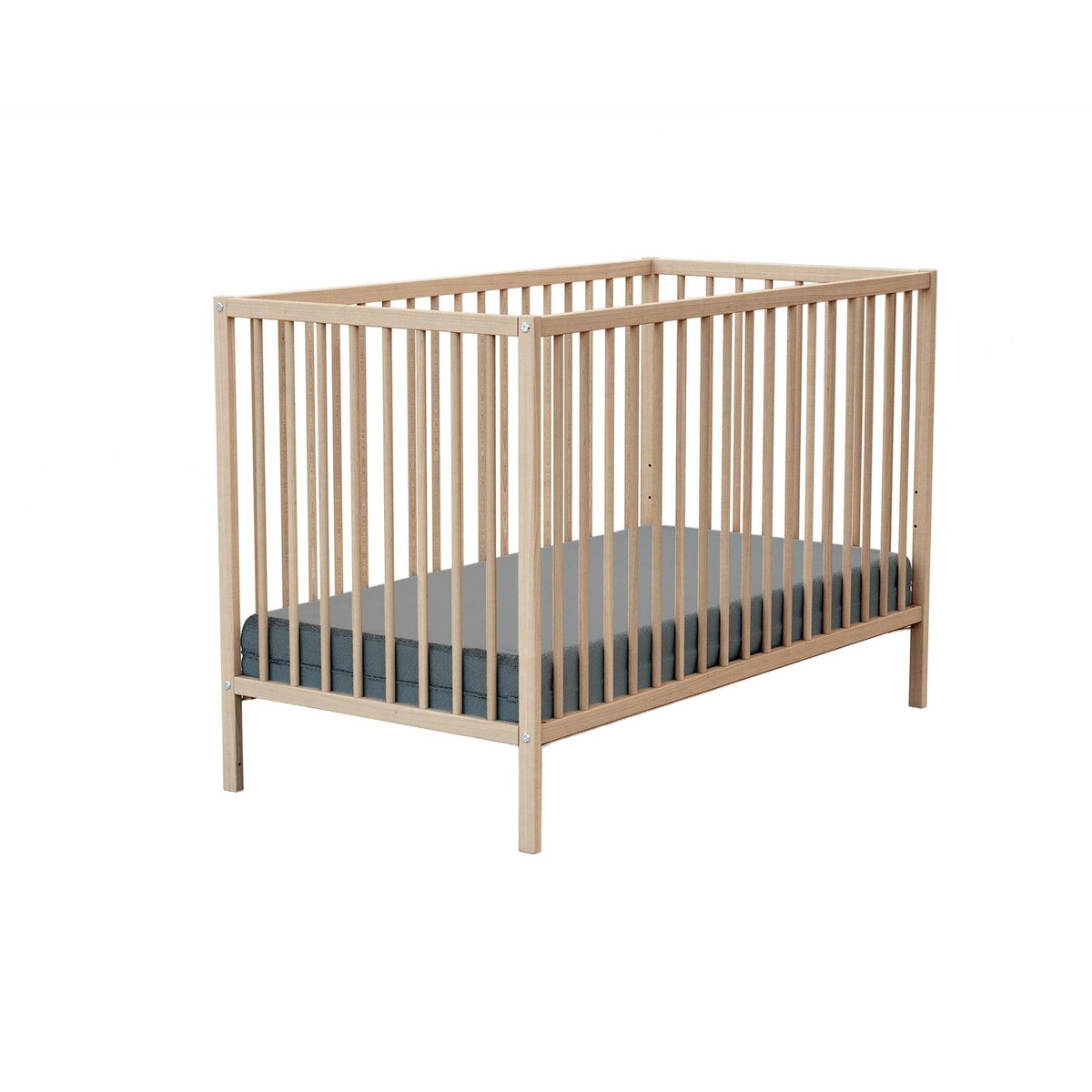 WEBABY Lit bébé en bois 60x120 ONE