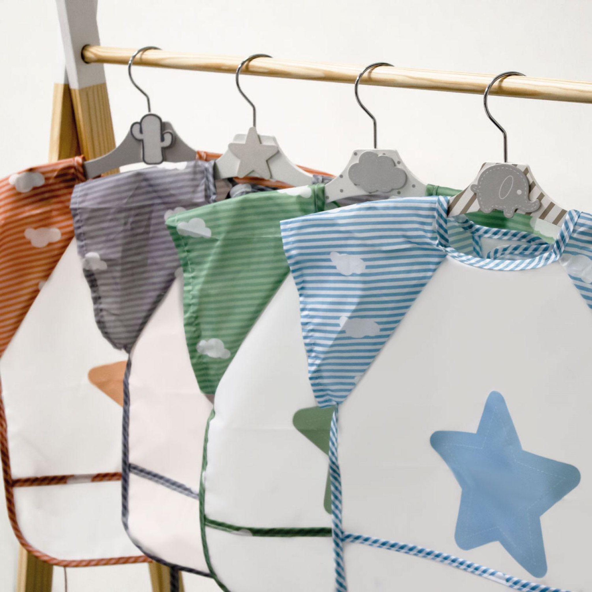 Voir la diapositive 5 : Monsieur Bébé Lot de 8 bavoirs pour bébé imperméables - Manches courtes