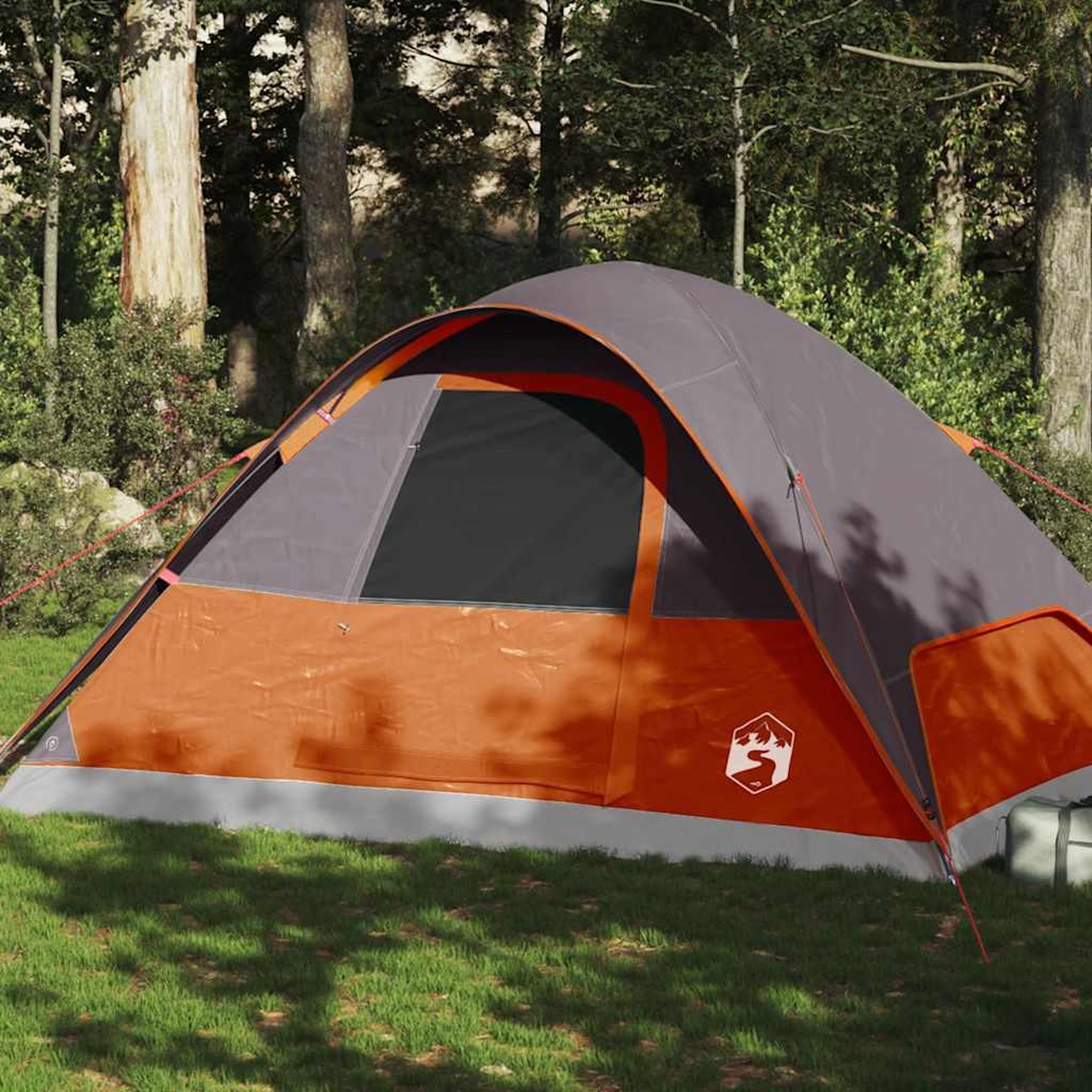 VIDAXL Tente familiale a dome 6 personnes orange impermeable