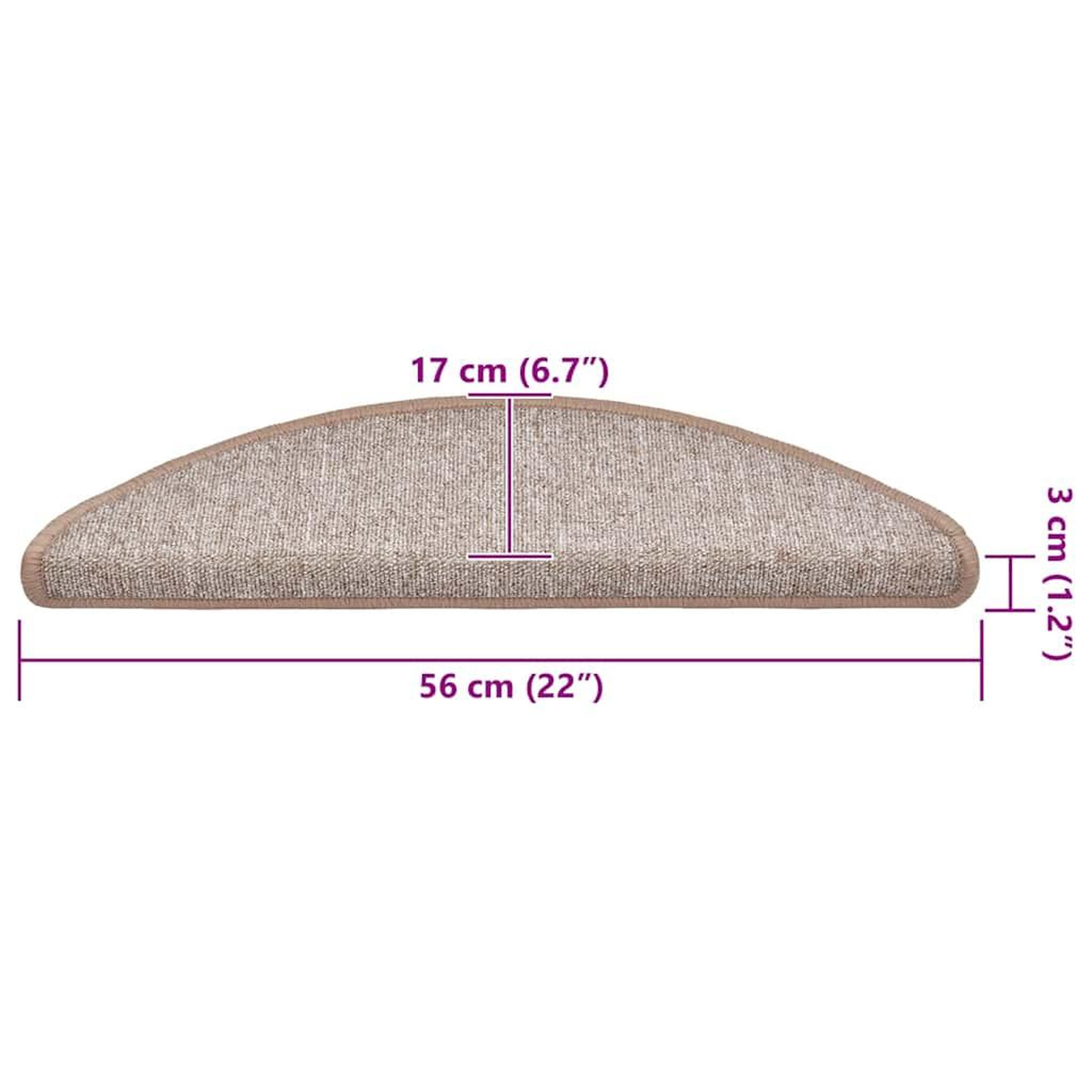 Voir la diapositive 6 : VIDAXL Tapis d'escalier 30 pcs marron 56x17x3 cm