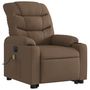Voir la diapositive 4 : VIDAXL Fauteuil inclinable de massage electrique Marron Tissu