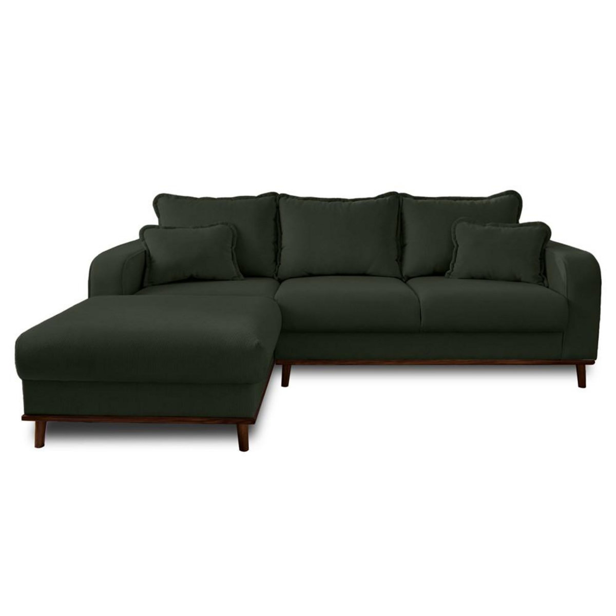 LISA DESIGN Albane - canapé d'angle gauche - 4 places - en velours côtelé