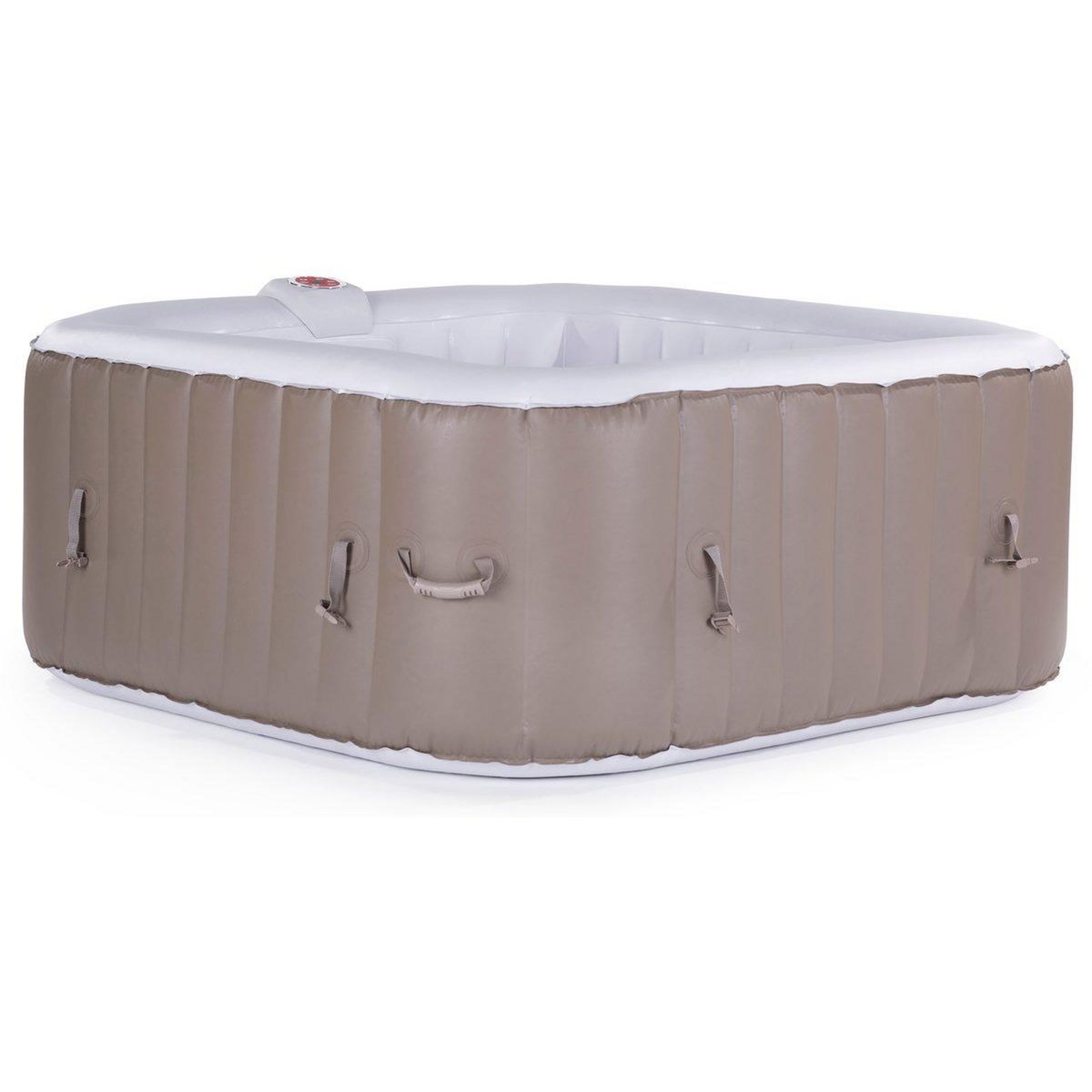 Habitat et Jardin SPA GONFLABLE MONAC EN PVC - 6 PLACES - TAUPE/CREME