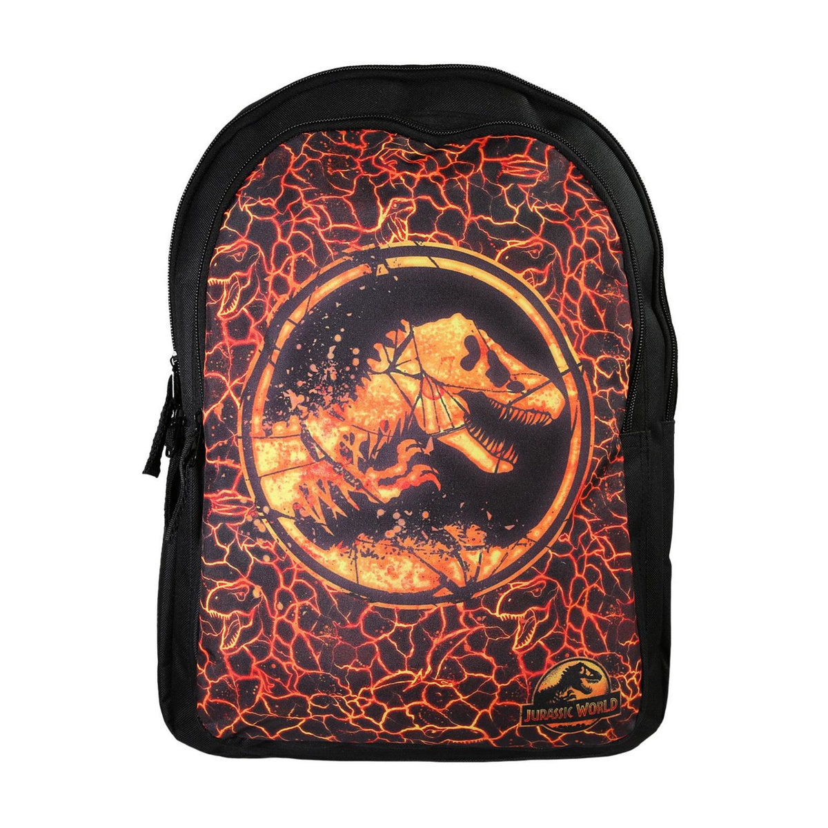 Bagtrotter Bagtrotter - Jurassic World - Sac à Dos Scolaire - Noir - 2 Compartiments Zippés - 1 Poche Zippée - 32x16x46cm - Bretelles Matelassées - Dos Matelassé - Matière Polyester - Sac à Dos Scolaire Primaire