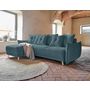 Voir la diapositive 4 : BEST MOBILIER Lena - canapé d'angle réversible convertible - 4 places - style scandinave