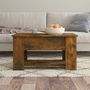 Voir la diapositive 3 : VIDAXL Table basse Chene fume 79x49x41 cm Bois d'ingenierie