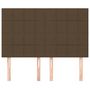 Voir la diapositive 3 : VIDAXL Tetes de lit 4 pcs Marron fonce 72x5x78/88 cm Tissu