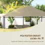 Voir la diapositive 3 : OUTSUNNY Toile de remplacement tonnelle 3 x 4 m tissu haute densité kaki
