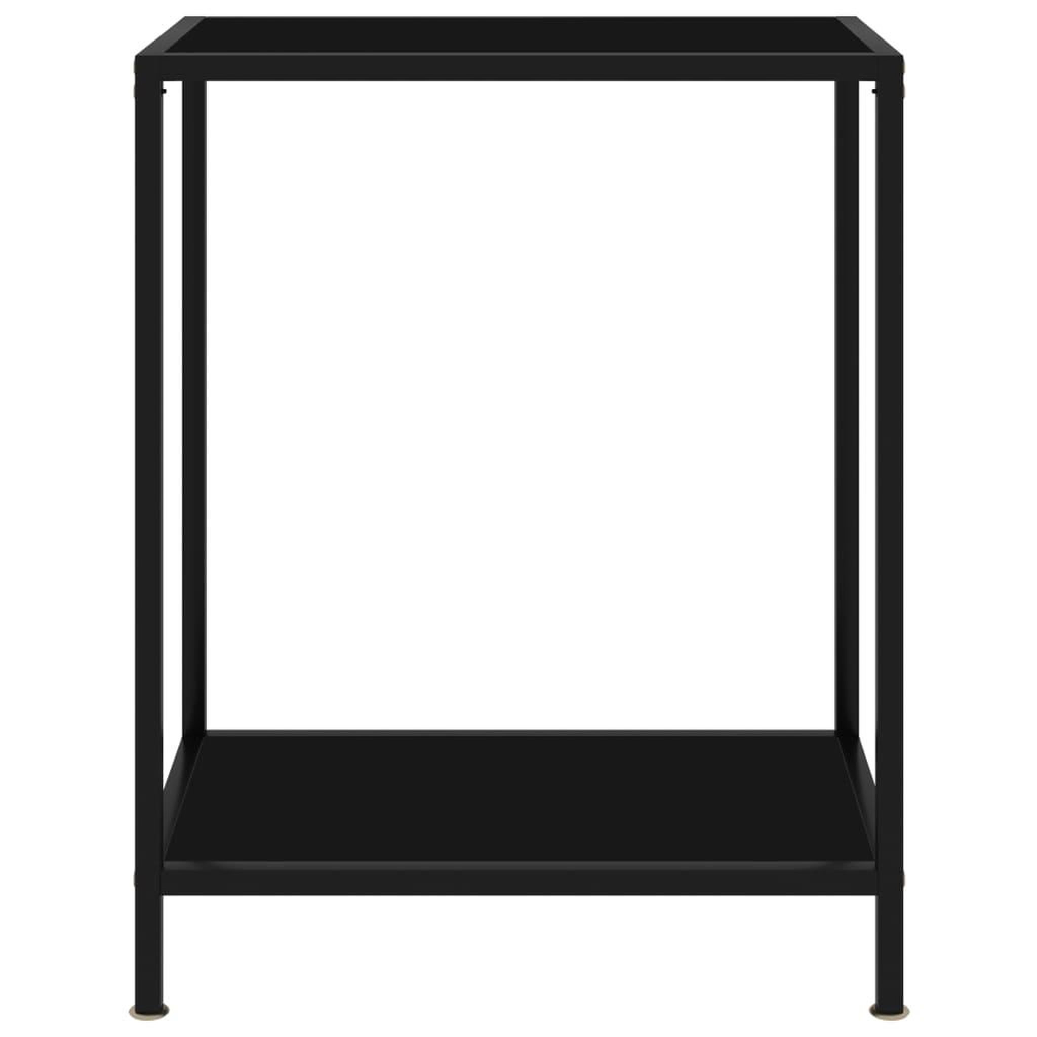 Voir la diapositive 2 : VIDAXL Table console Noir 60x35x75 cm Verre trempe