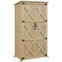 Voir la diapositive 1 : OUTSUNNY Armoire de jardin abri de jardin 2 portes croisillons 2 étagères toit bitumé bois sapin pré-huilé