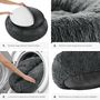 Voir la diapositive 5 : tectake Panier pour chien rond avec maille peluche longue gris Ø 70 cm