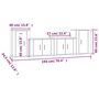 Voir la diapositive 6 : VIDAXL Ensemble de meubles TV 4 pcs Sonoma gris Bois d'ingenierie