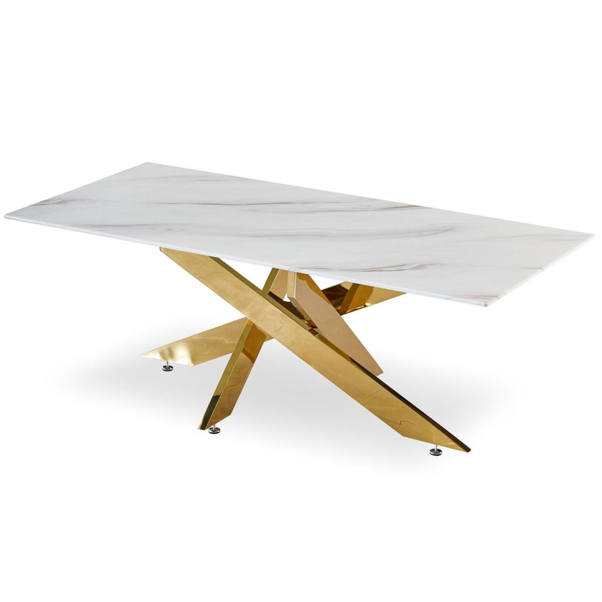 Voir la diapositive 2 : Paris Prix Table basse en verre  olaze  120cm effet marbre